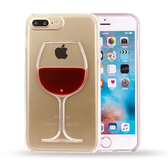 NEW iPhone X/XS/7+/8+ Liquid Red Wine Case - Picture 3 of 3